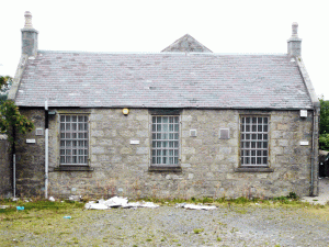 The former Burgh Hall, abandoned in 2013