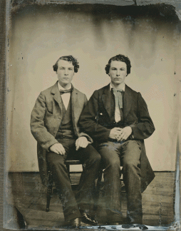 Charles Peterkin (left) with his brother Stuart in the early 1860s